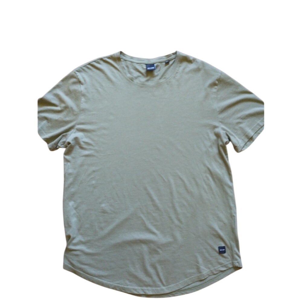 Only & Sons Mens XXL Olive Green Curved Hem Short Sleeve Crewneck T-Shirt - Picture 7 of 7
